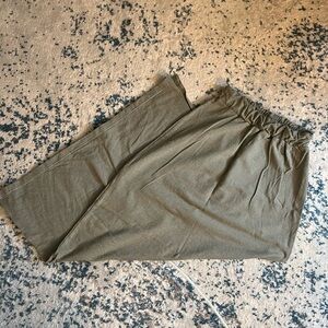 Patagonia green striped cotton midi skirt